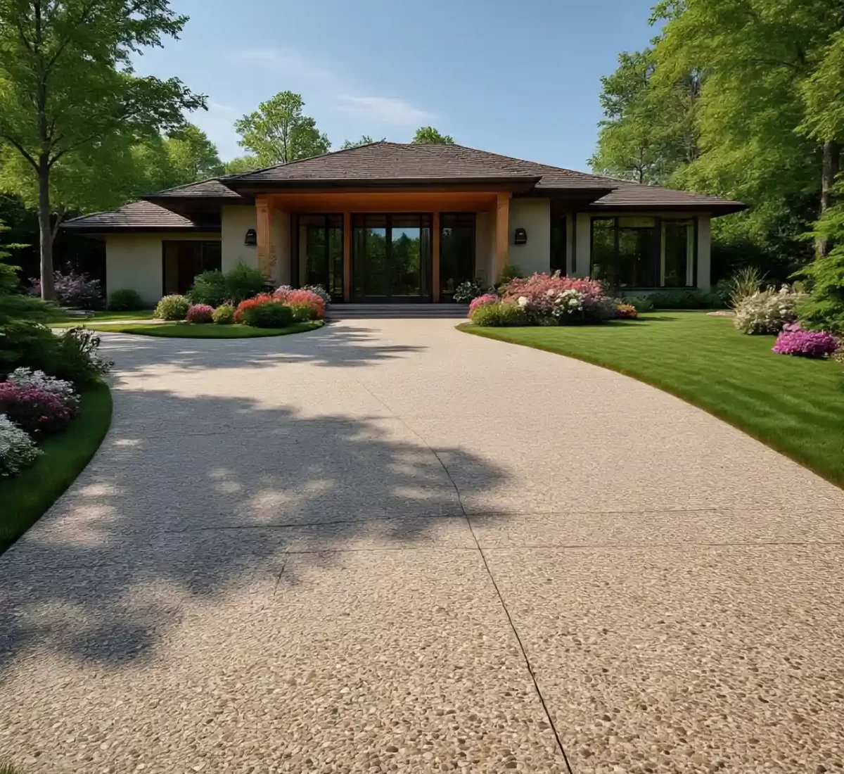 exposed_aggregate_driveway_of_a_luxury_house