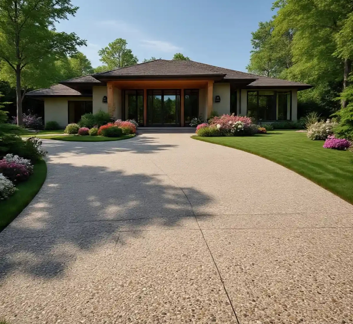exposed_aggregate_driveway_of_a_luxury_house